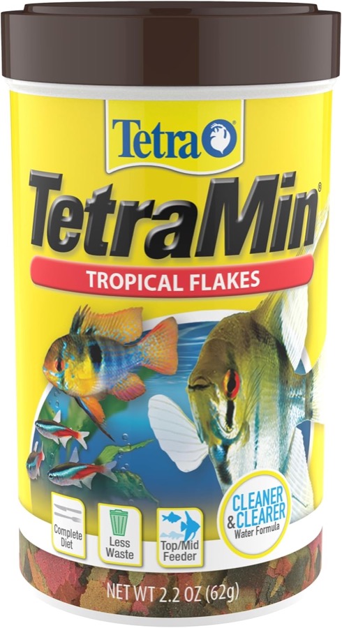 TetraMin Tropical Flakes Fish Food, 7.06 oz | Complete Daily Diet For Top-And-Mid Feeding Tropical Fish, Protein For Growth &