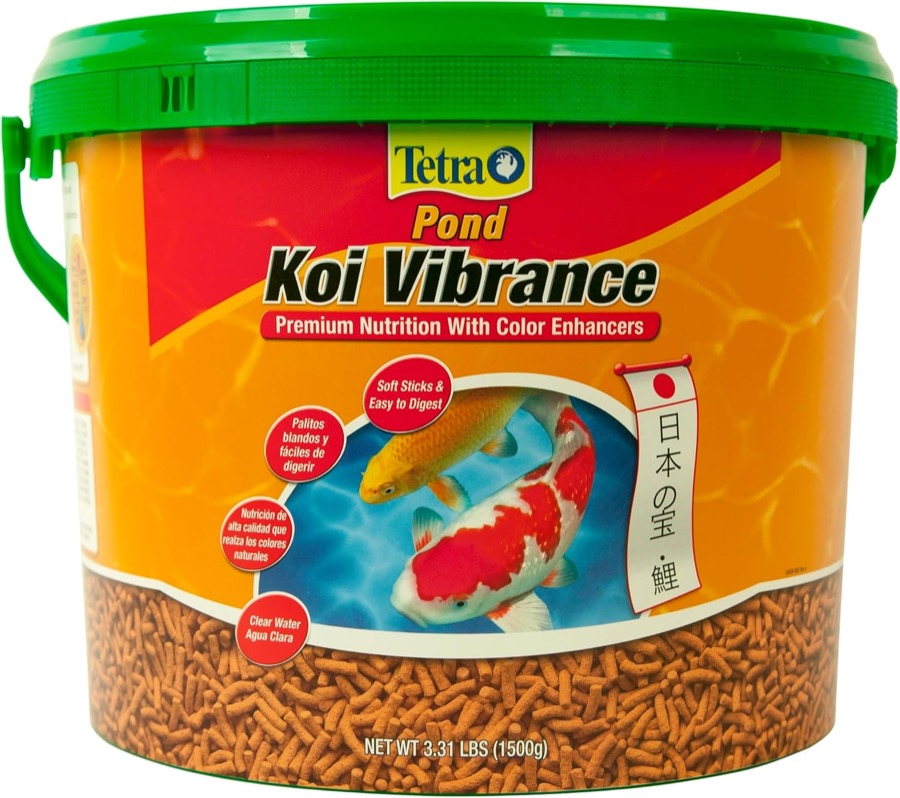 Tetra Pond Koi Vibrance Soft Sticks, Floating Pond Fish Food, 2.42 lbs | Daily Diet for Koi Fish and Ornamental Goldfish, Fee