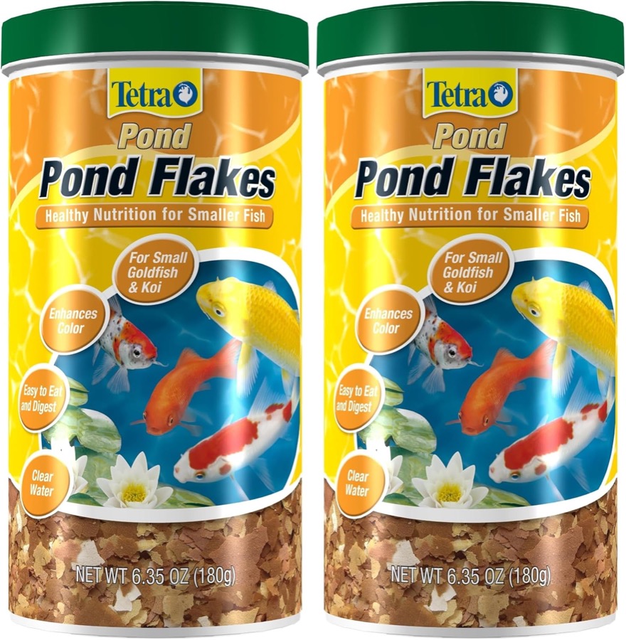 Tetra Pond Flakes Fish Food for Small Koi &amp; Goldfish, 6.35 oz | Supports Digestion &amp; Overall Health Of Small Pond Fish, Enhan