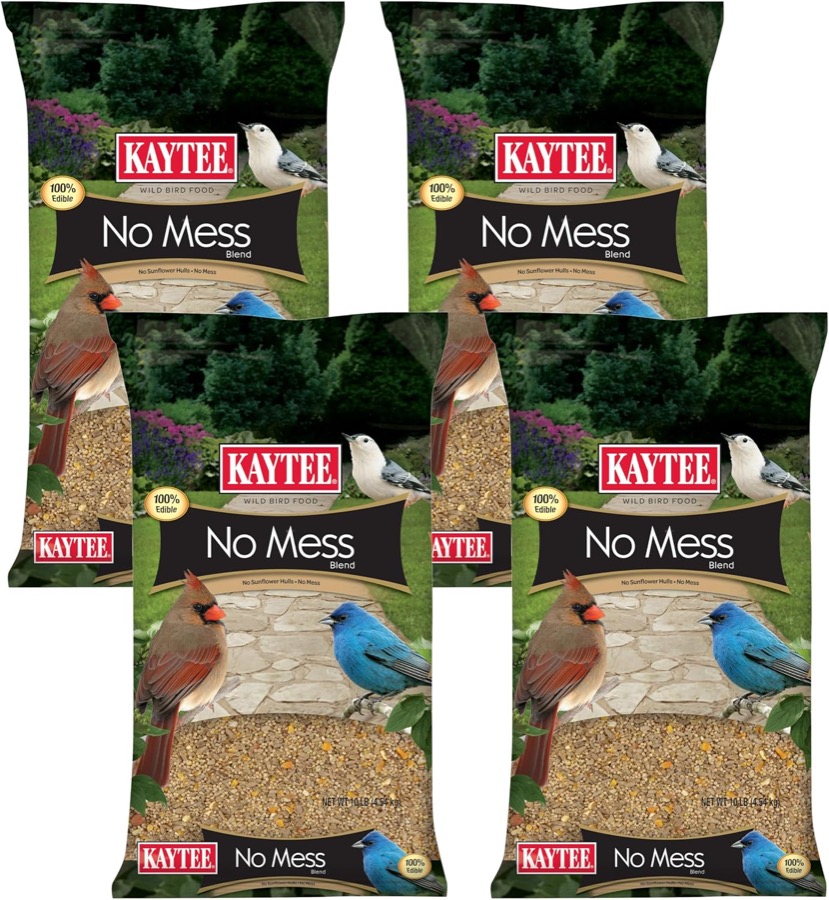 Kaytee Wild Bird No Mess Food Seed Blend for Cardinals, 10 Pound | Cleaner feeding. No mess bird seed. Shell-free, 100% edibl