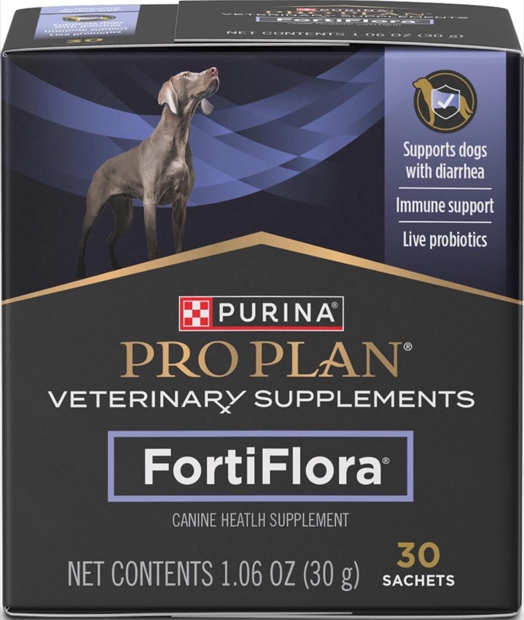 Purina Pro Plan Veterinary Supplements FortiFlora Probiotic Powder for Dogs, Daily Support for Digestive and Immune Health an