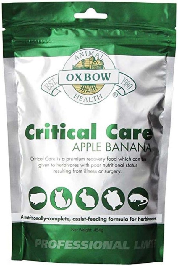 Oxbow Critical Care Herbivore, Rabbit &amp; Guinea Pig, Apple Banana, 141 g | Herbivore Emergency Food, Recovery, Rabbit Food, Re