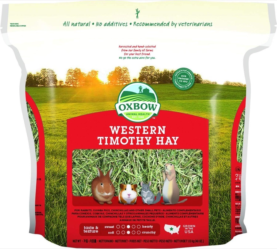 Oxbow Western Timothy Hay, Rabbit & Guinea Pig Hay, High Fiber, USA, 90 oz | Oxbow Timothy Hay, Bunny Hay For Rabbits, Guinea