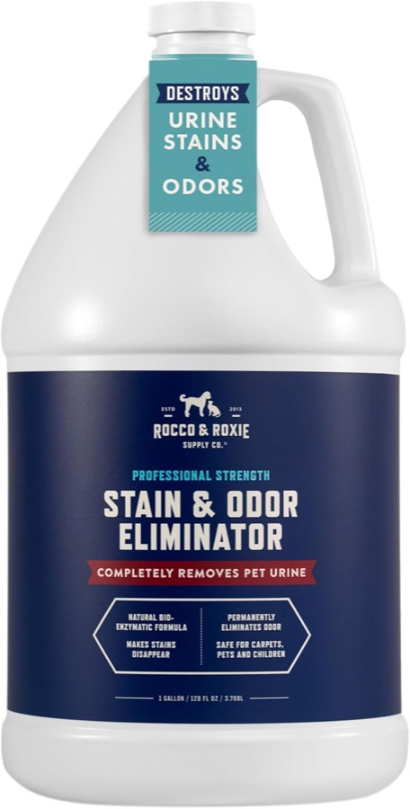 Rocco &amp; Roxie Enzyme Stain &amp; Odor Eliminator, 32 Fl Oz | Bio-enzymatic urine destroyer; CRI Certified Safe; made in USA; for 
