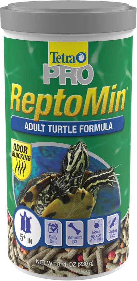 Tetra ReptoMin Pro Sticks Floating Food for Adult Aquatic Turtles, 8.11 oz | For Adult Aquatic Turtles 5" And Up, Good Source