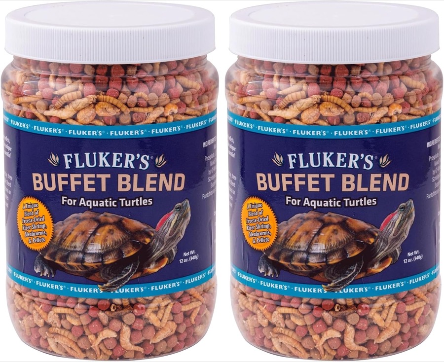 Fluker's Flukers 70131 Buffet Blend Aquatic Formula Turtle Food, 12oz