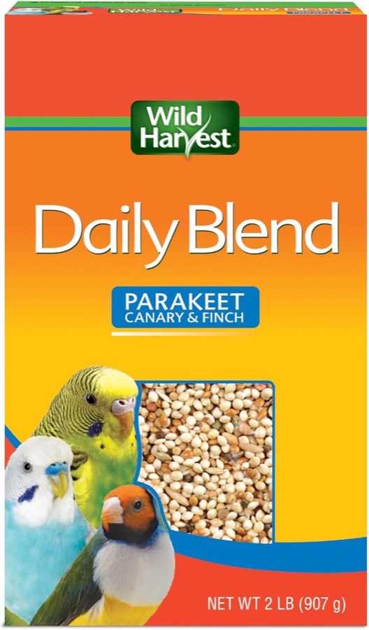 Wild Harvest Daily Blend Nutrition Diet for Parakeet, Canary and Finch 10 Pounds, Orange flavour
